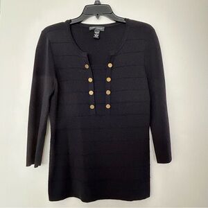 Cable & Gauge 3/4 Sleeve Sweater Top